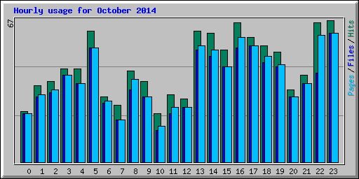 Hourly usage for October 2014