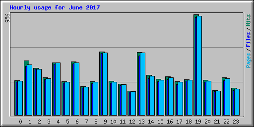 Hourly usage for June 2017