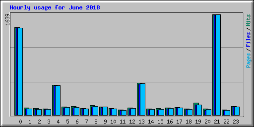 Hourly usage for June 2018