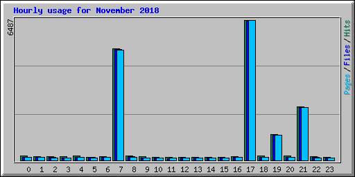 Hourly usage for November 2018