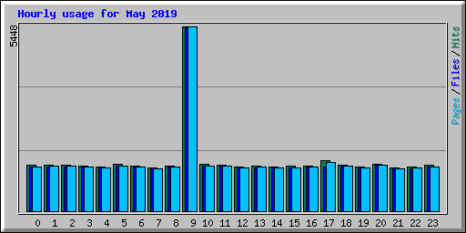 Hourly usage for May 2019
