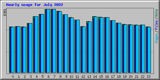 Hourly usage for July 2022
