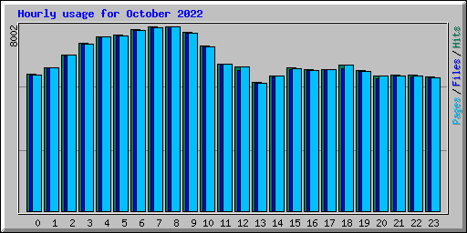 Hourly usage for October 2022