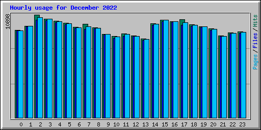 Hourly usage for December 2022
