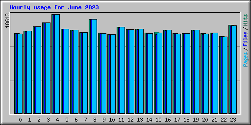 Hourly usage for June 2023