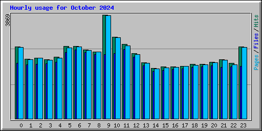 Hourly usage for October 2024