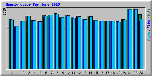 Hourly usage for June 2025