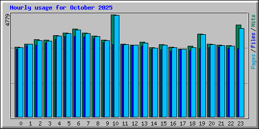 Hourly usage for October 2025