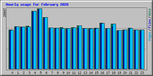 Hourly usage for February 2026