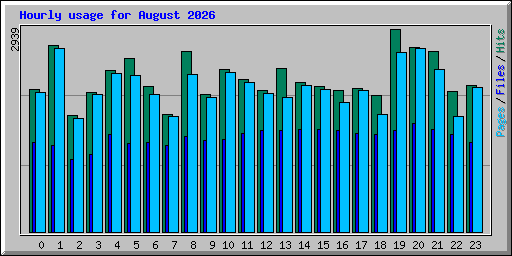 Hourly usage for August 2026